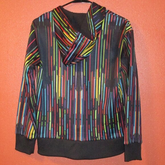 Burton Woman X Large Black Yellow Red Full Zip Graphic Long Sleeve Hooded Jacket - Picture 4 of 6